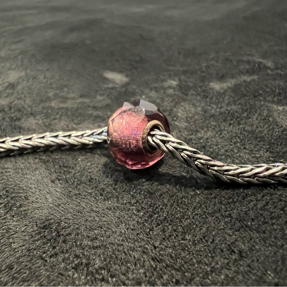 Trollbeads Plum Faceted Glass Bead
